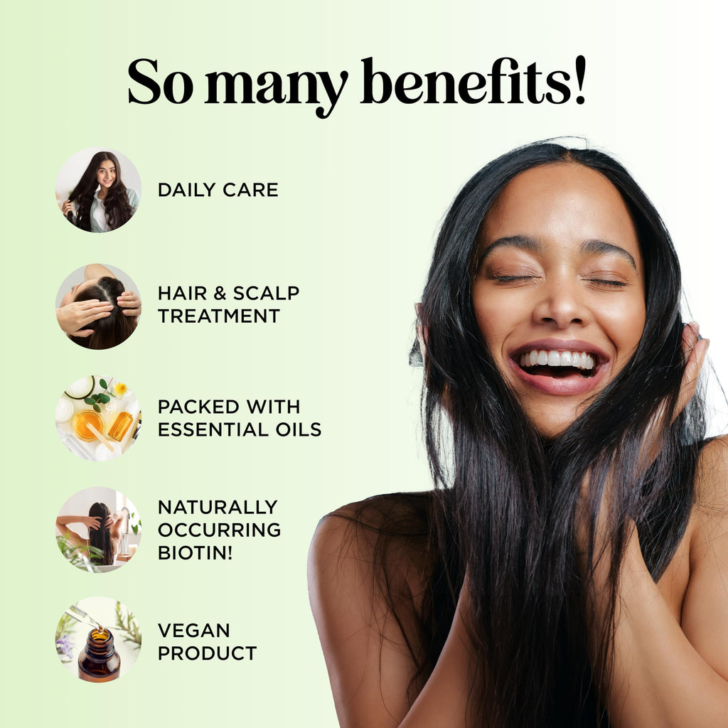 Maple Holistics Volumizing Rosemary Hair Oil Serum – Lightweight Scalp & Hair Moisturizer