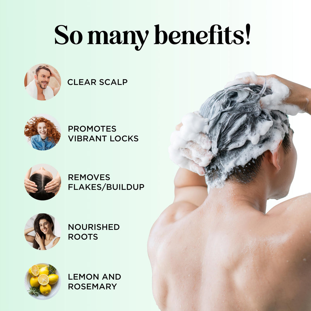 Maple Holistics Clarifying Shampoo for Oily Hair and Scalp | Deep Cleansing with Rosemary Oil | Vegan, Color Safe, Sulfate & Paraben Free (12 fl oz)