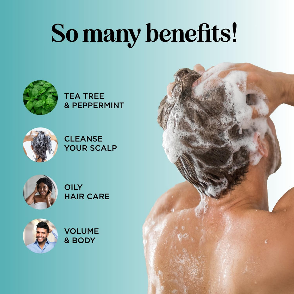 Maple Holistics Rosemary Tea Tree Mint Shampoo – Clarifying & Sulfate-Free for Dry Scalp (8 oz)