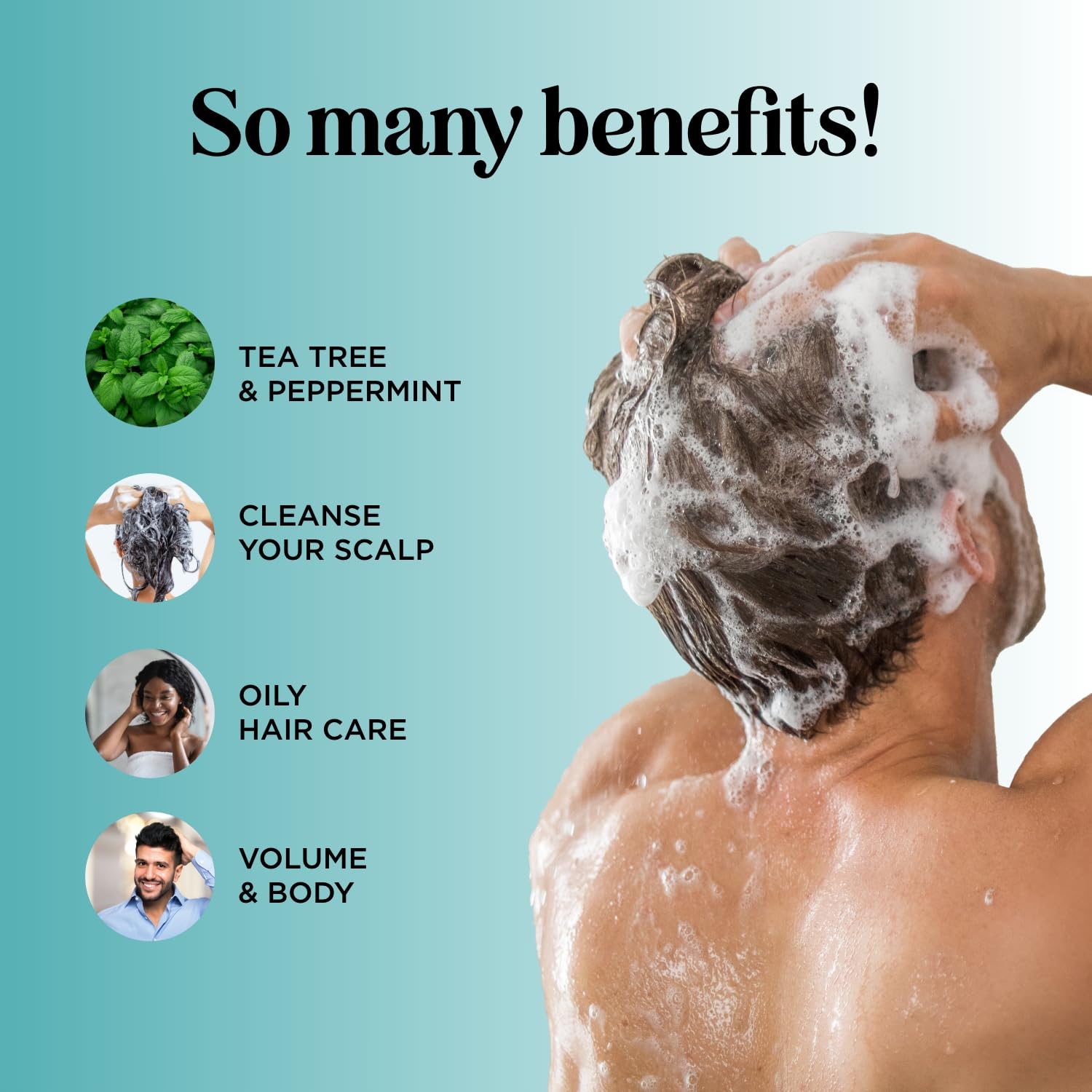 Maple Holistics Rosemary Tea Tree Mint Shampoo – Clarifying & Sulfate-Free for Dry Scalp (8 oz)