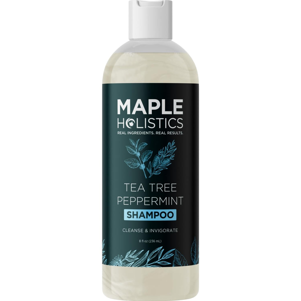 Maple Holistics Rosemary Tea Tree Mint Shampoo – Clarifying & Sulfate-Free for Dry Scalp (8 oz)