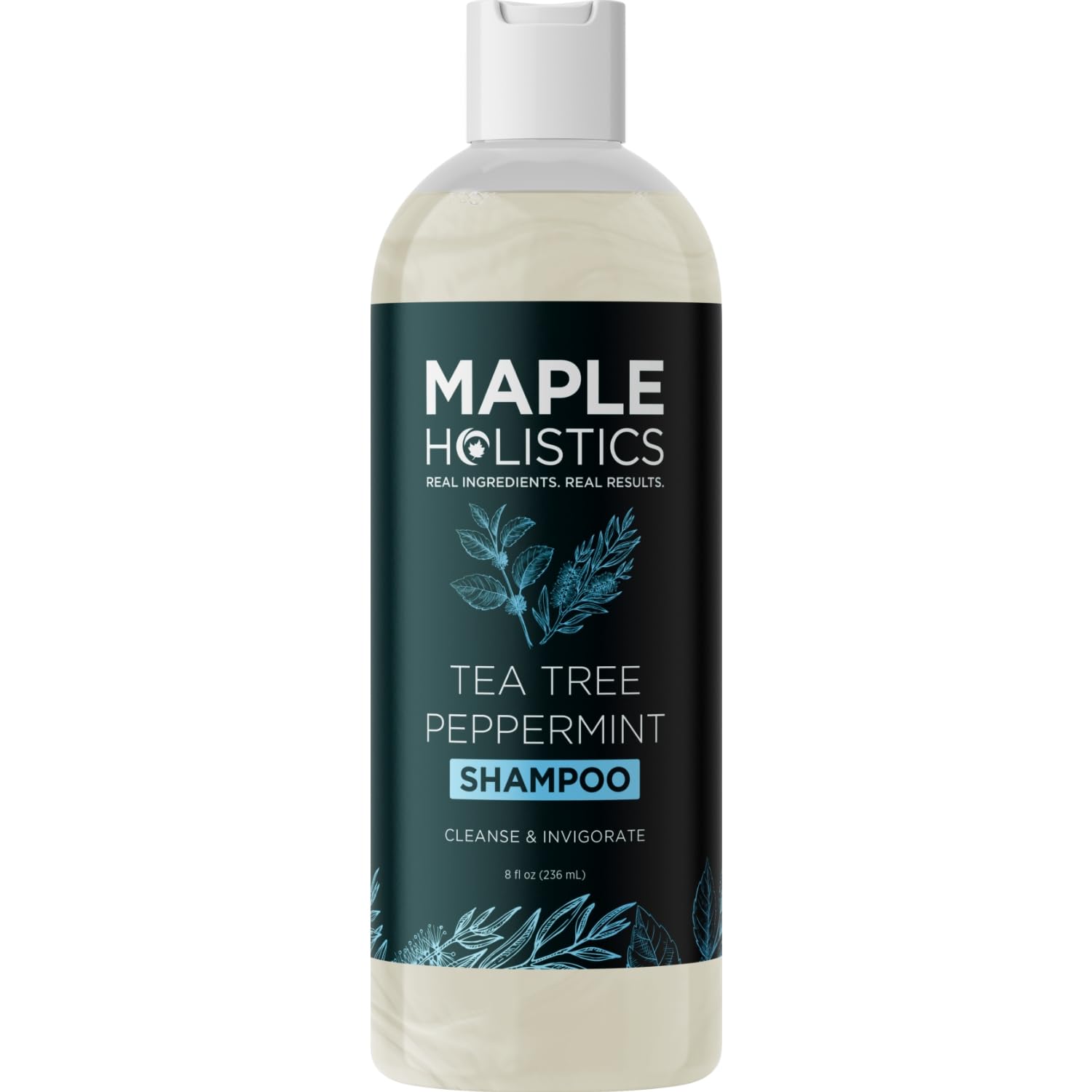Maple Holistics Rosemary Tea Tree Mint Shampoo – Clarifying & Sulfate-Free for Dry Scalp (8 oz)
