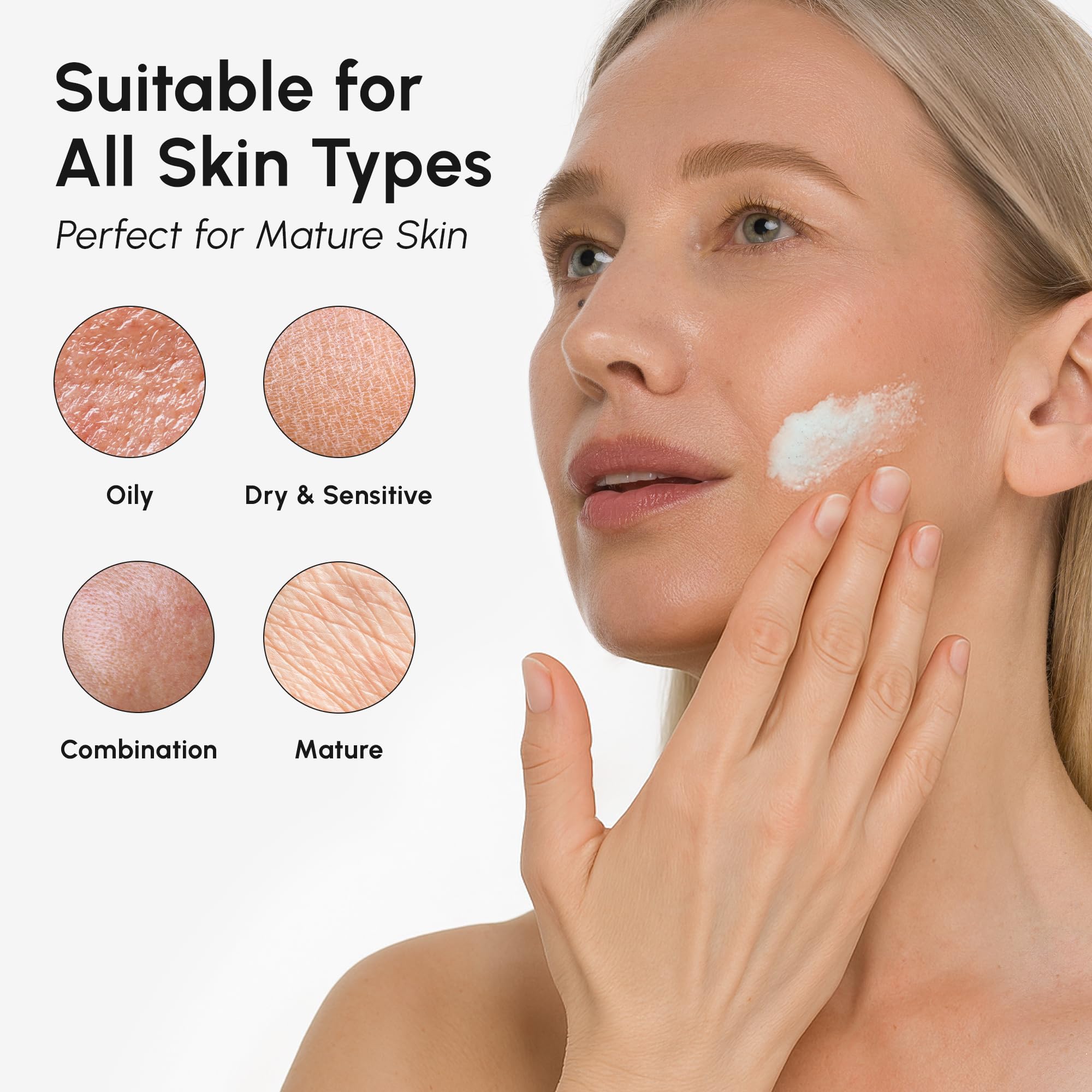 MAREE Face Exfoliator - Gentle Microdermabrasion Scrub with Collagen & Glycolic
