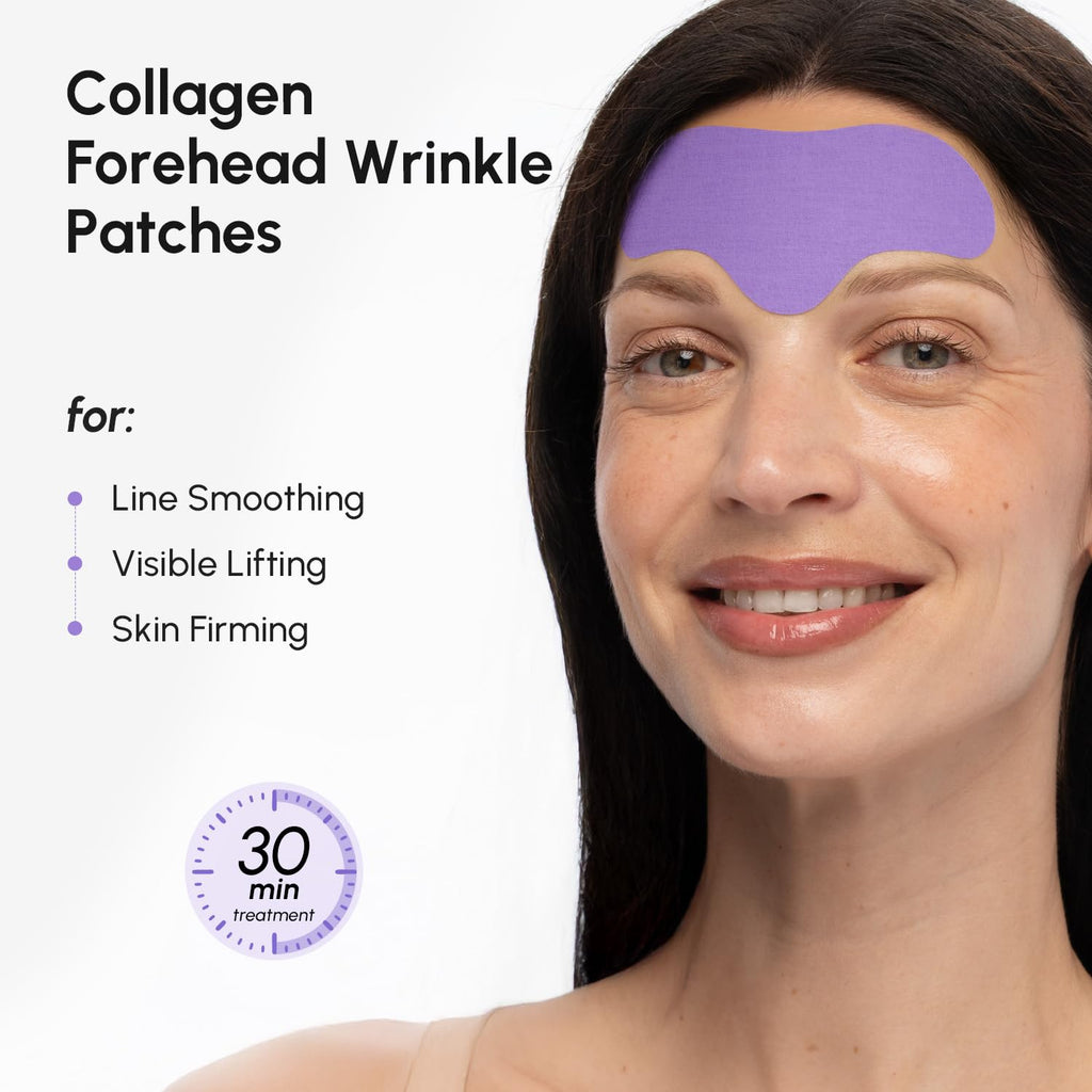 MAREE Forehead Wrinkle Patches – Collagen, Retinol & Hyaluronic Acid for 30-Minute Smoothing