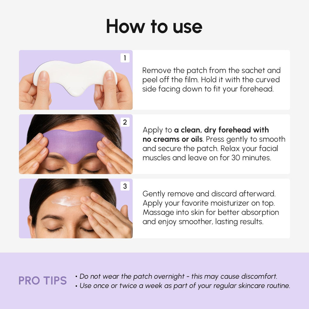 MAREE Forehead Wrinkle Patches – Collagen, Retinol & Hyaluronic Acid for 30-Minute Smoothing