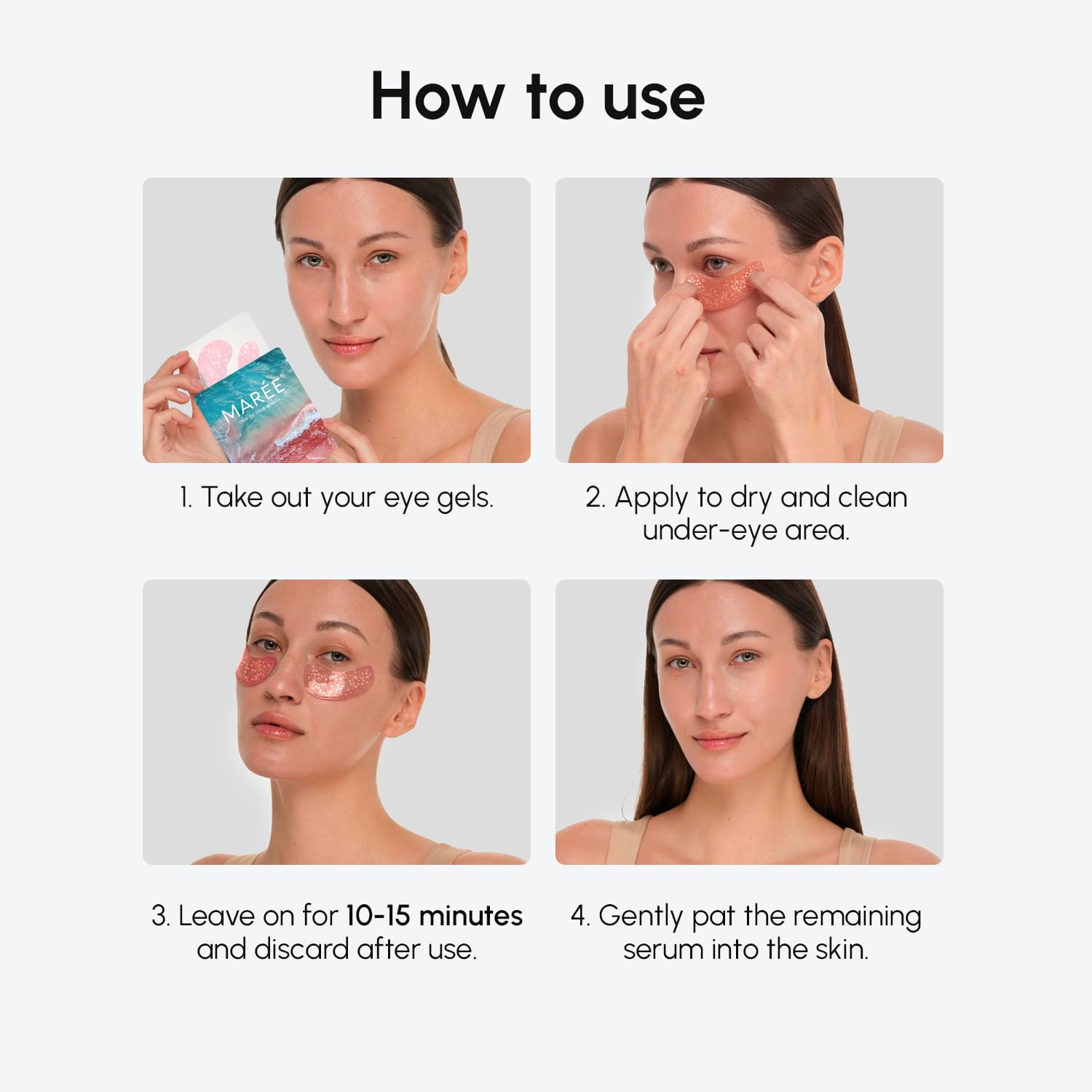 MAREE Pink Eye Gels – Hydrating Under-Eye Patches with Rose Water