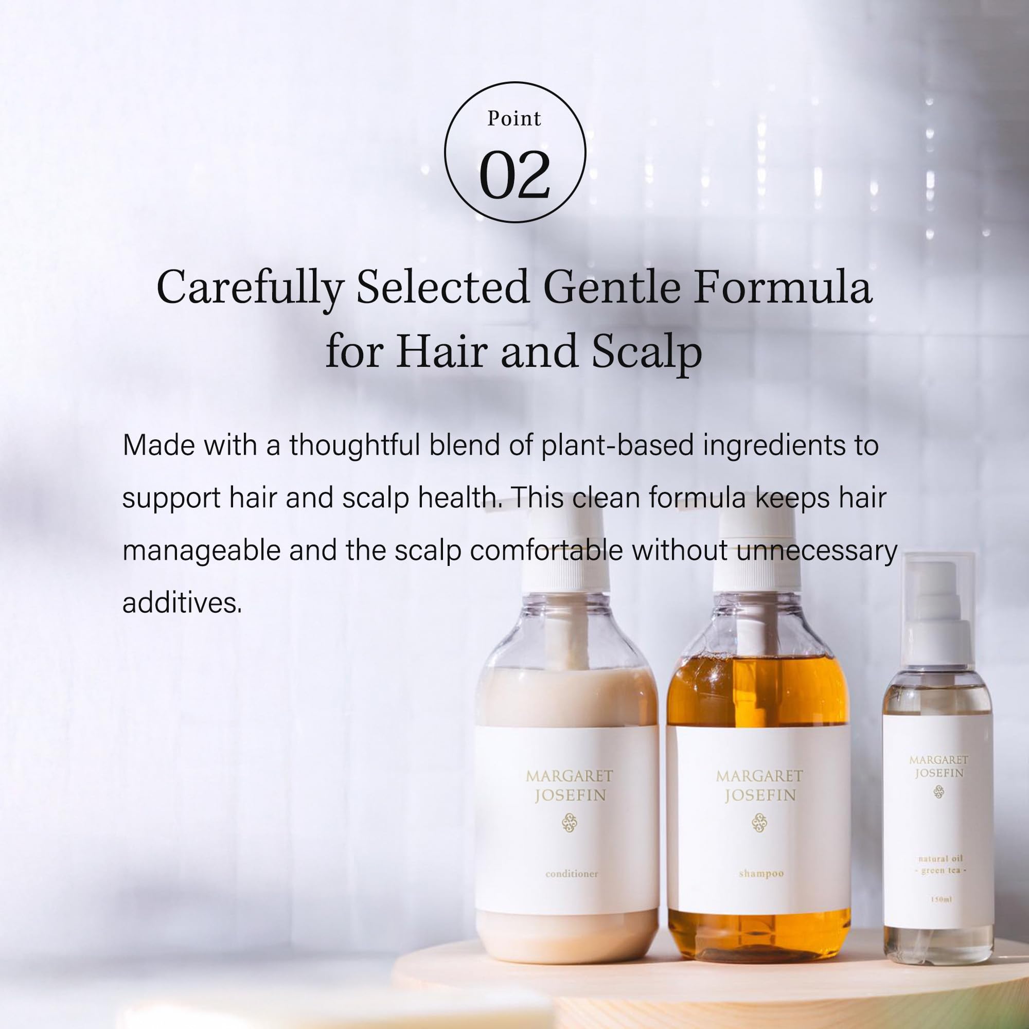 MARGARET JOSEFIN Japanese Shampoo – Sulfate Free, Hydrating, Smooth & Volume Care | 16.9 fl oz
