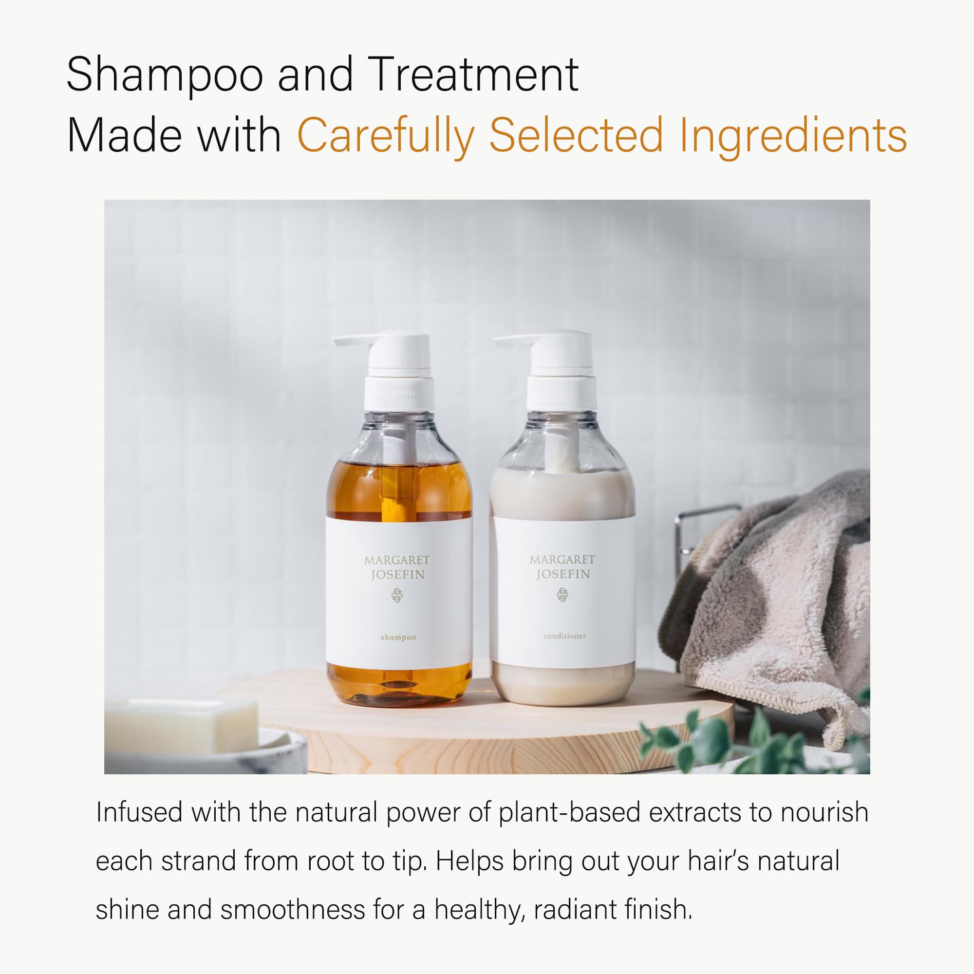 MARGARET JOSEFIN Japanese Shampoo – Sulfate Free, Hydrating, Smooth & Volume Care | 16.9 fl oz