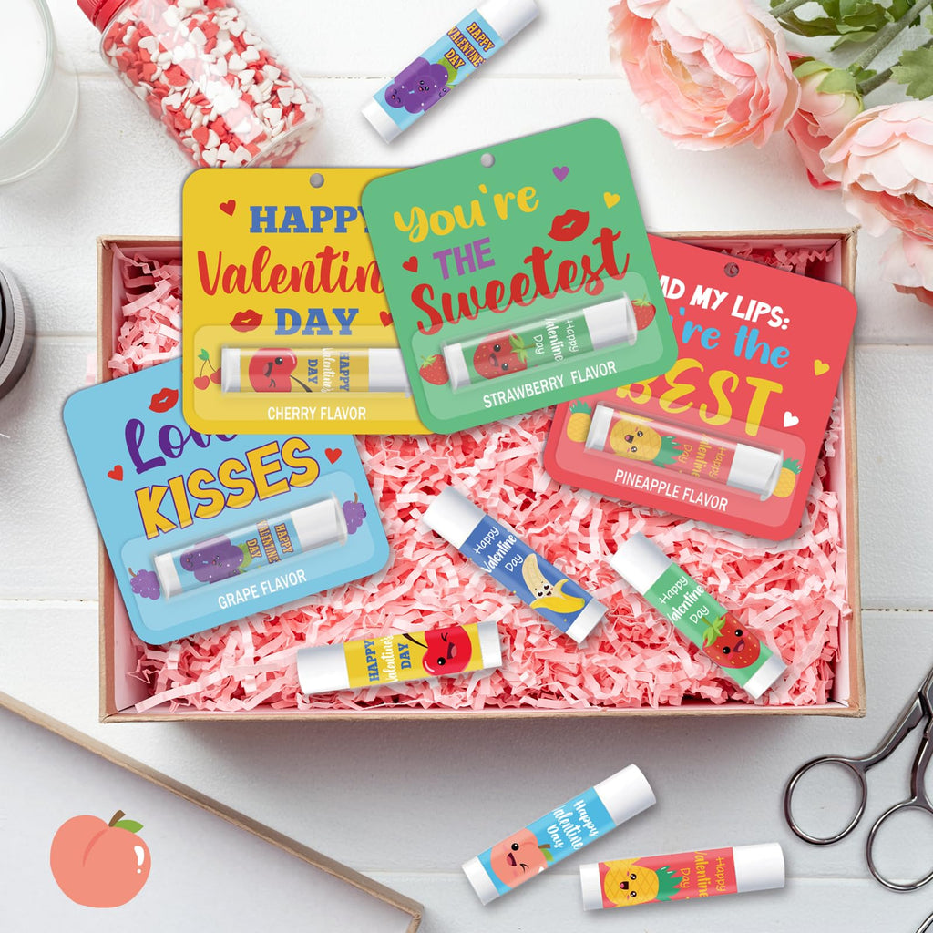 Marhpveua 24-Piece Fruity Lip Balm Gift Set Valentines Day Gifts
