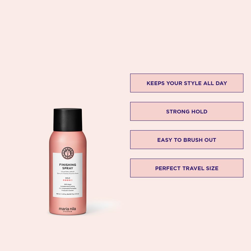 Maria Nila Finishing Spray – Hold 4/5, Color Guard, Vegan, 3.4 fl oz | Sulfate & Paraben Free