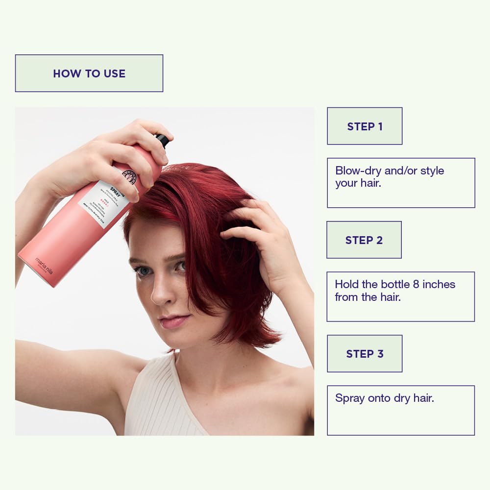 Maria Nila Finishing Spray – Hold 4/5, Color Guard, Vegan, 3.4 fl oz | Sulfate & Paraben Free