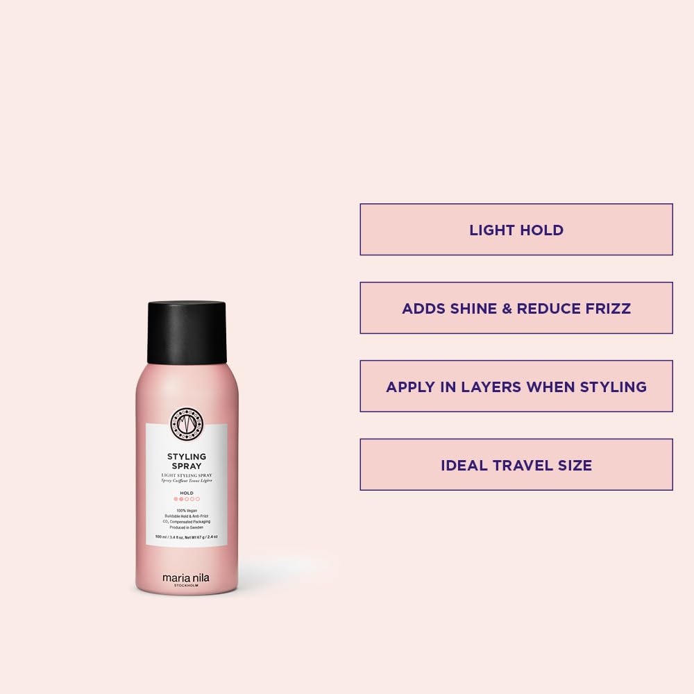 Maria Nila Styling Spray 3.4 Fl Oz – Light Hold 2/5, Color Guard, Vegan