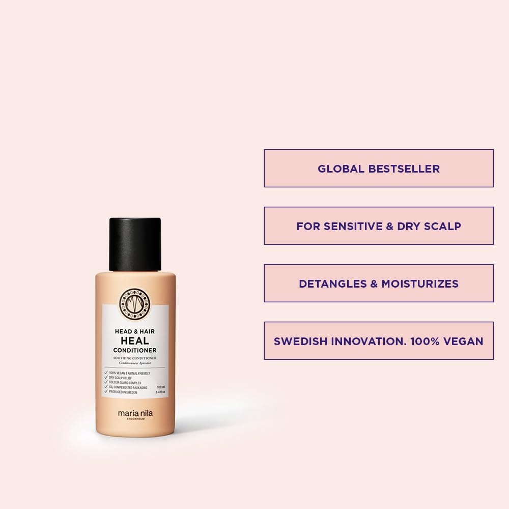 Maria Nila Head & Hair Heal Conditioner | Soothing Aloe Vera, 3.4 fl oz | Vegan, Sulfate & Paraben Free