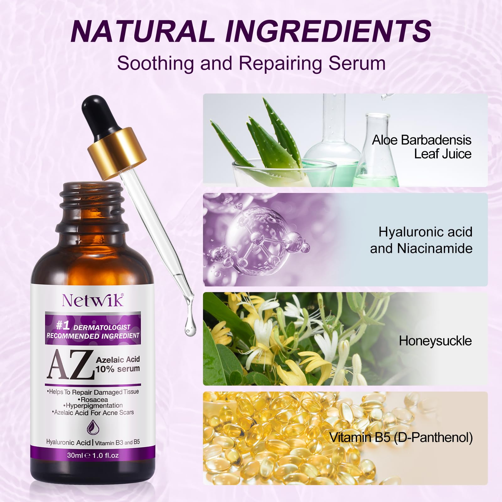 Marianp Hyaluronic Acid Serum with 10% Azelaic Acid – Hydration & Gentle Acne Support