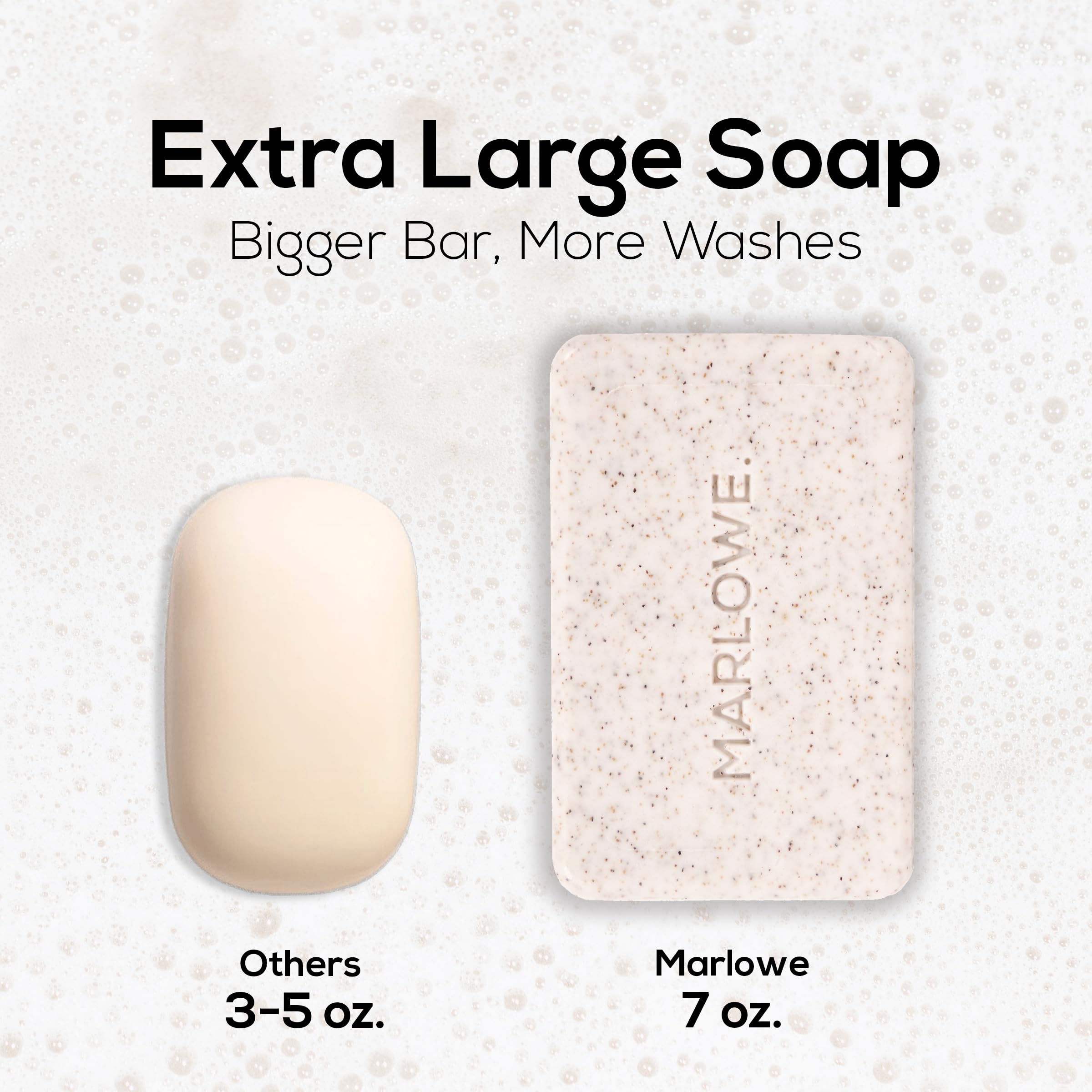 MARLOWE No. 102 Oud Wood Body Scrub Soap – 7 oz Exfoliating Bar