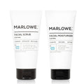 MARLOWE Skin Care Set No.122 Facial Scrub + No.123 Facial Moisturizer – Exfoliate, Hydrate, Soothe