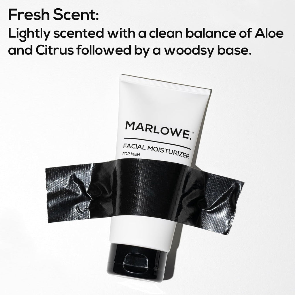 MARLOWE Skin Care Set No.122 Facial Scrub + No.123 Facial Moisturizer – Exfoliate, Hydrate, Soothe
