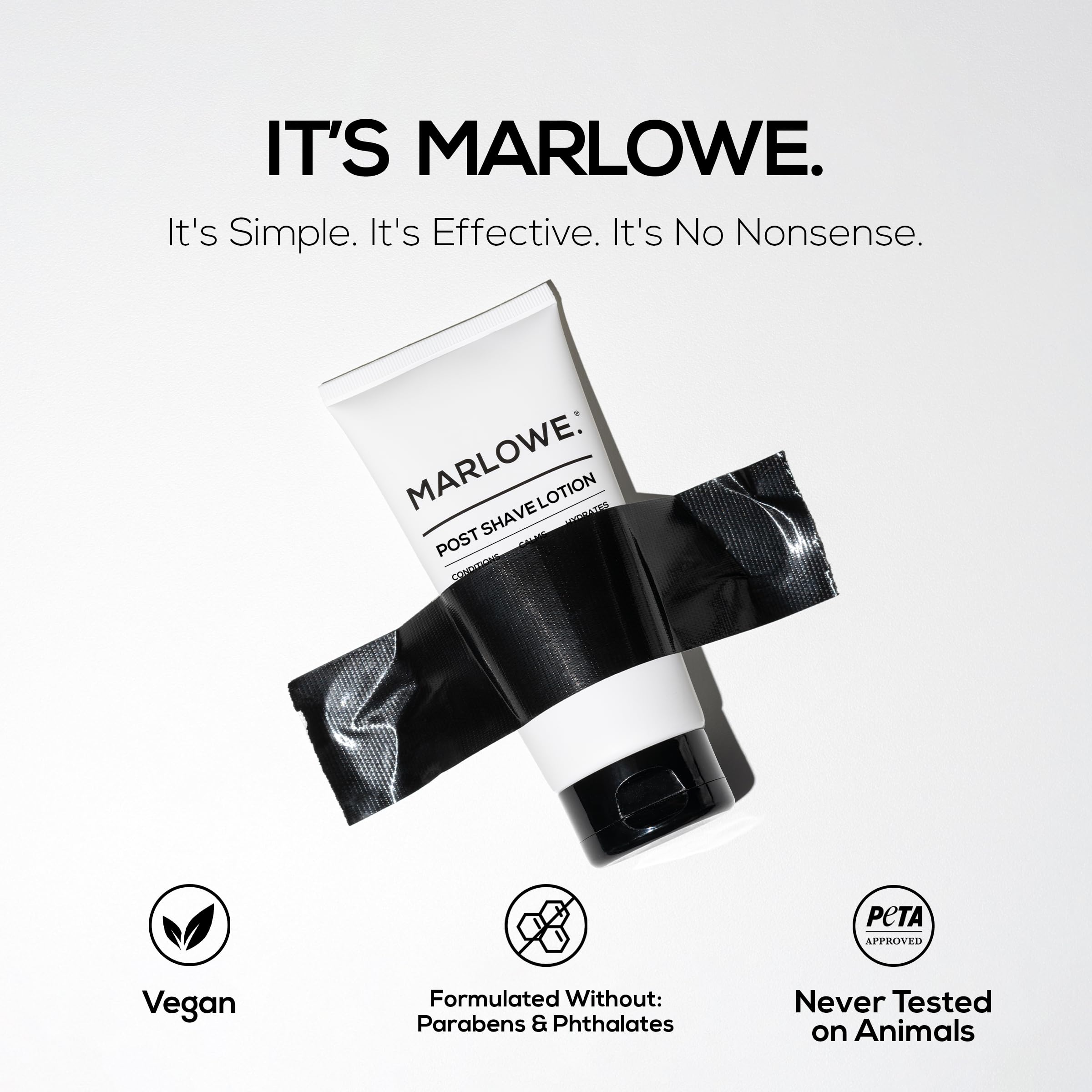 MARLOWE No. 144 Post Shave Lotion – Hydrates, Calms & Nourishes Skin, Aloe Citrus Scent (6 oz)