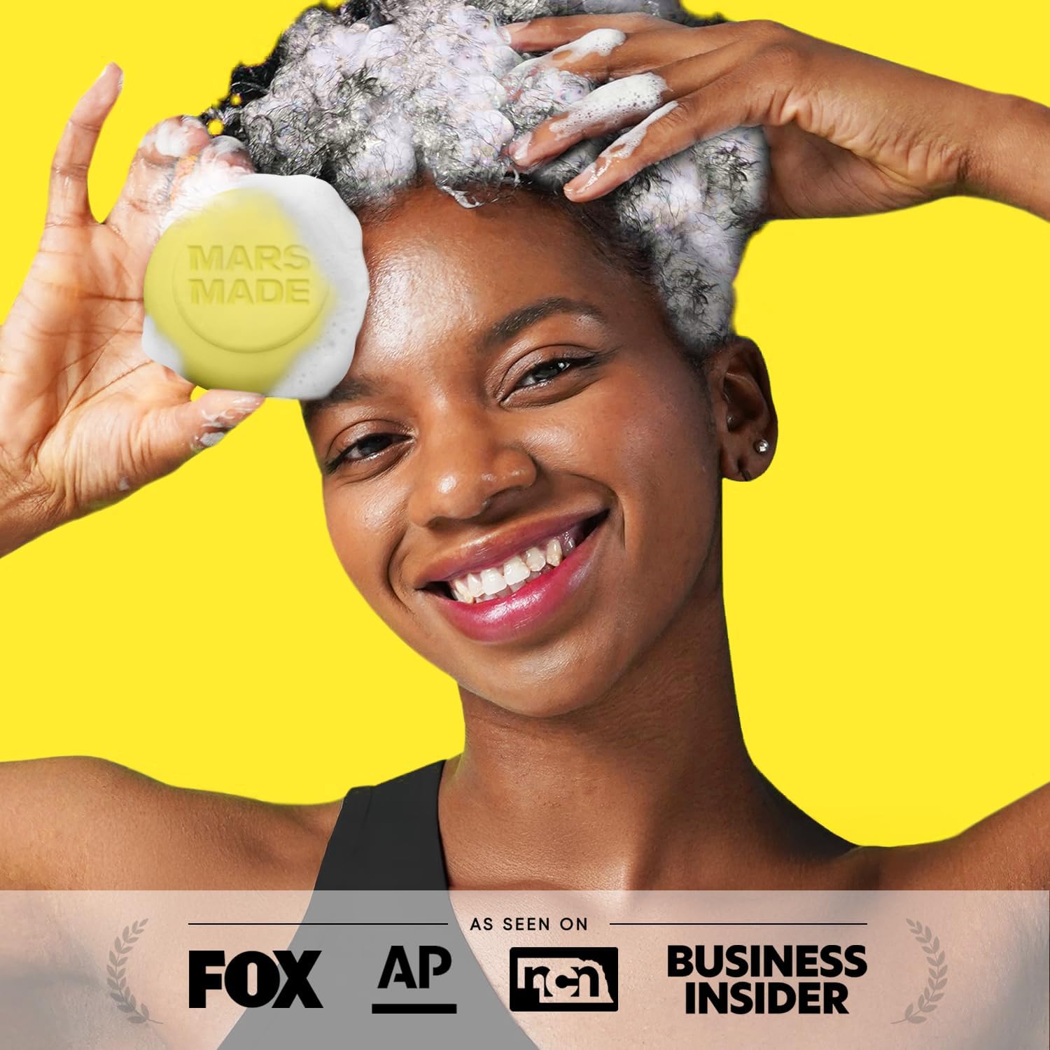 MARS MADE Beer Yeast Shampoo Bar 2.0 – Hydrating Solid Shampoo for Volume & Scalp Nourishment (120g)