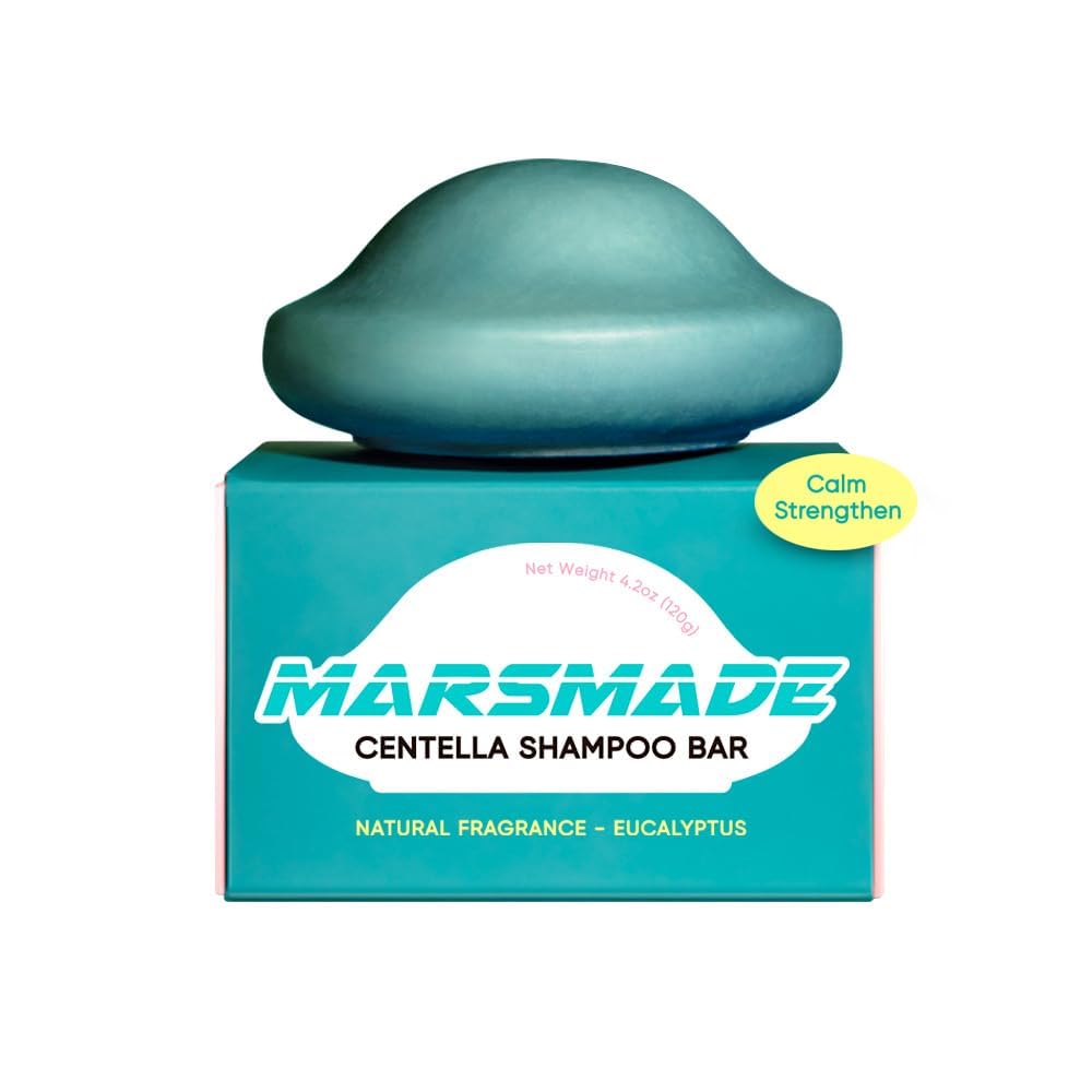Mars Made Centella Shampoo Bar 2.0 – Hydrating Solid Shampoo for All Hair Types