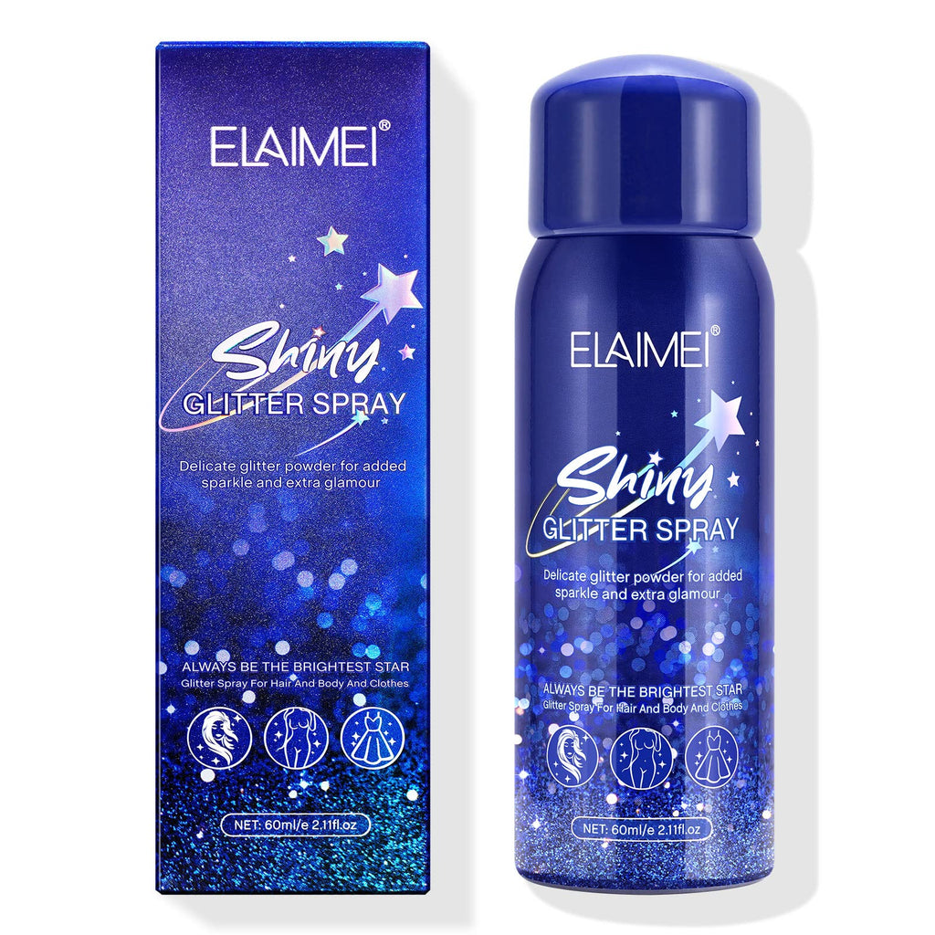 MASAIGGE Shiny Body Glitter Spray – Temporary Sparkle for Hair, Skin, Face & Clothing (60ml)