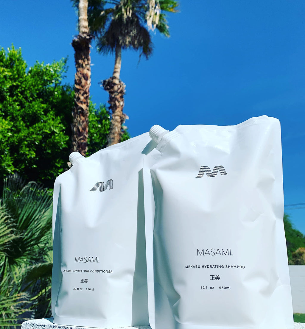 MASAMI Mekabu Hydrating Conditioner 32 oz Refill Pouch | Sustainable, Color-Safe, Vegan & Cruelty-Free