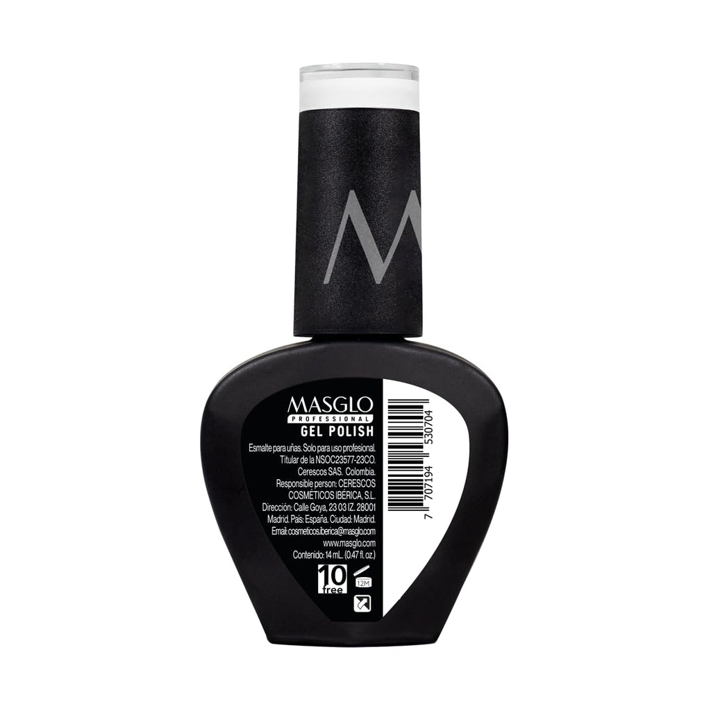 MASGLO Gel Polish High-Pigment Long-Lasting UV/LED Nail Color – Soak-Off Glossy Lacquer, 0.47 Oz