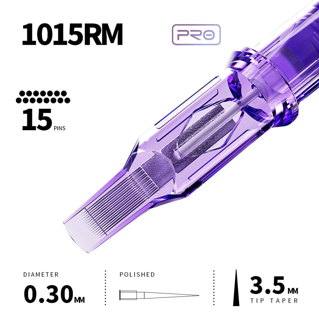MAST TATTOO Mast Pro 20Pcs Cartridges – Curved Magnum 1015RM Disposable Needles