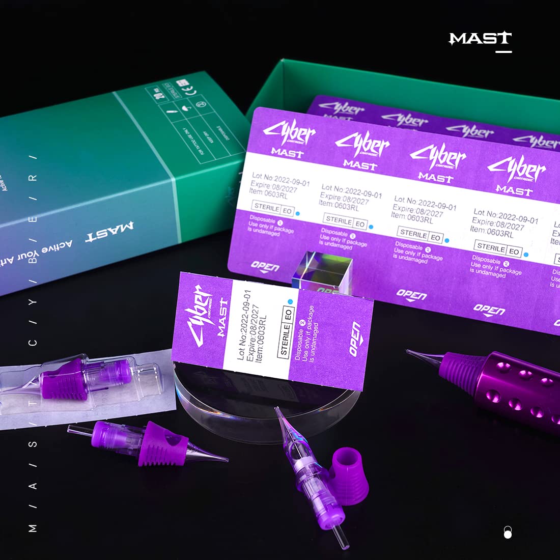 MAST TATTOO Cyber Cartridge Needles 20-Pack Round Liner 1014RL – Disposable