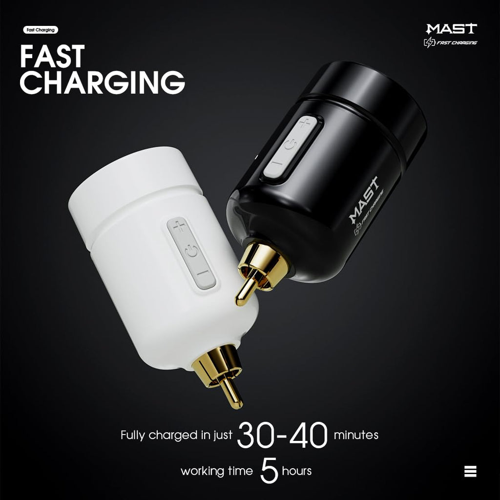 Mast Tattoo Flyb Wireless Battery Power Supply for Tattoo Pens – Cordless RCA Jack & Fast Charging