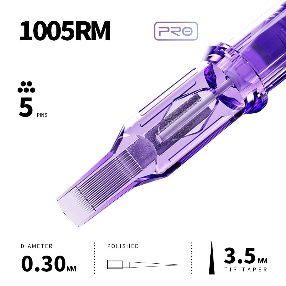 Mast Pro Tattoo Cartridges 20Pcs Disposable Needles Curved Magnum 1005RM | MAST TATTOO
