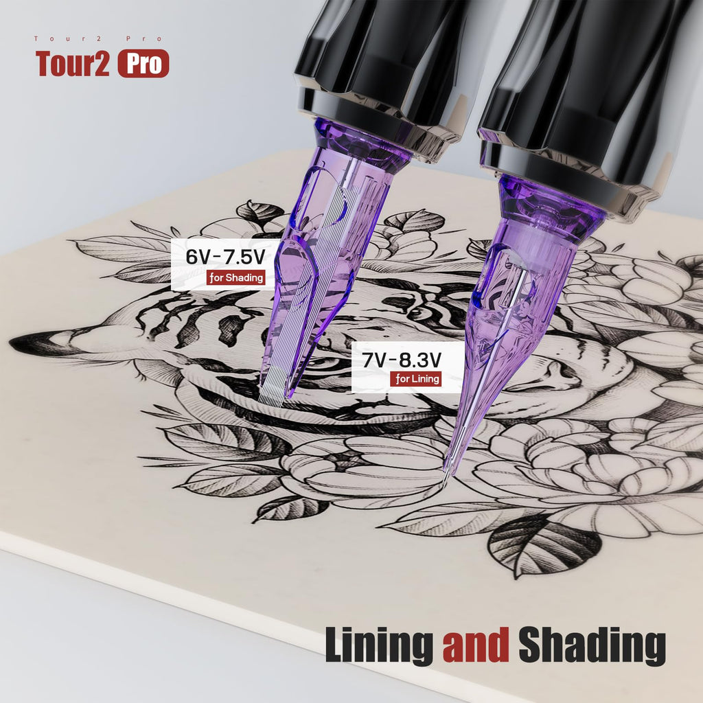 MAST TATTOO Tour2 Pro Cordless Tattoo Gun Kit – Lightweight, Silent Rotary Machine for Beginners