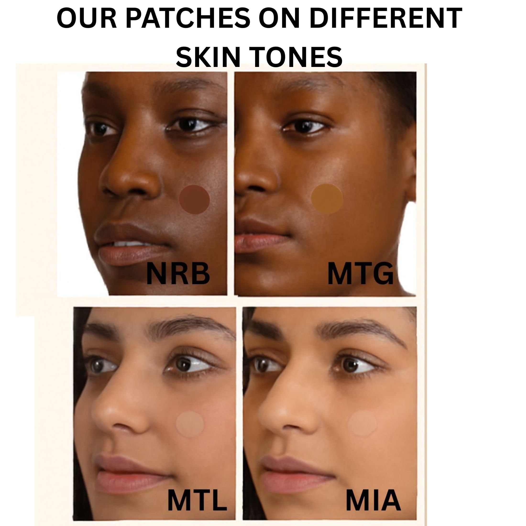 MATCHED Hydrocolloid Pimple Patches - Truly Invisible, 3 Sizes, 72-Count (MIAMI)