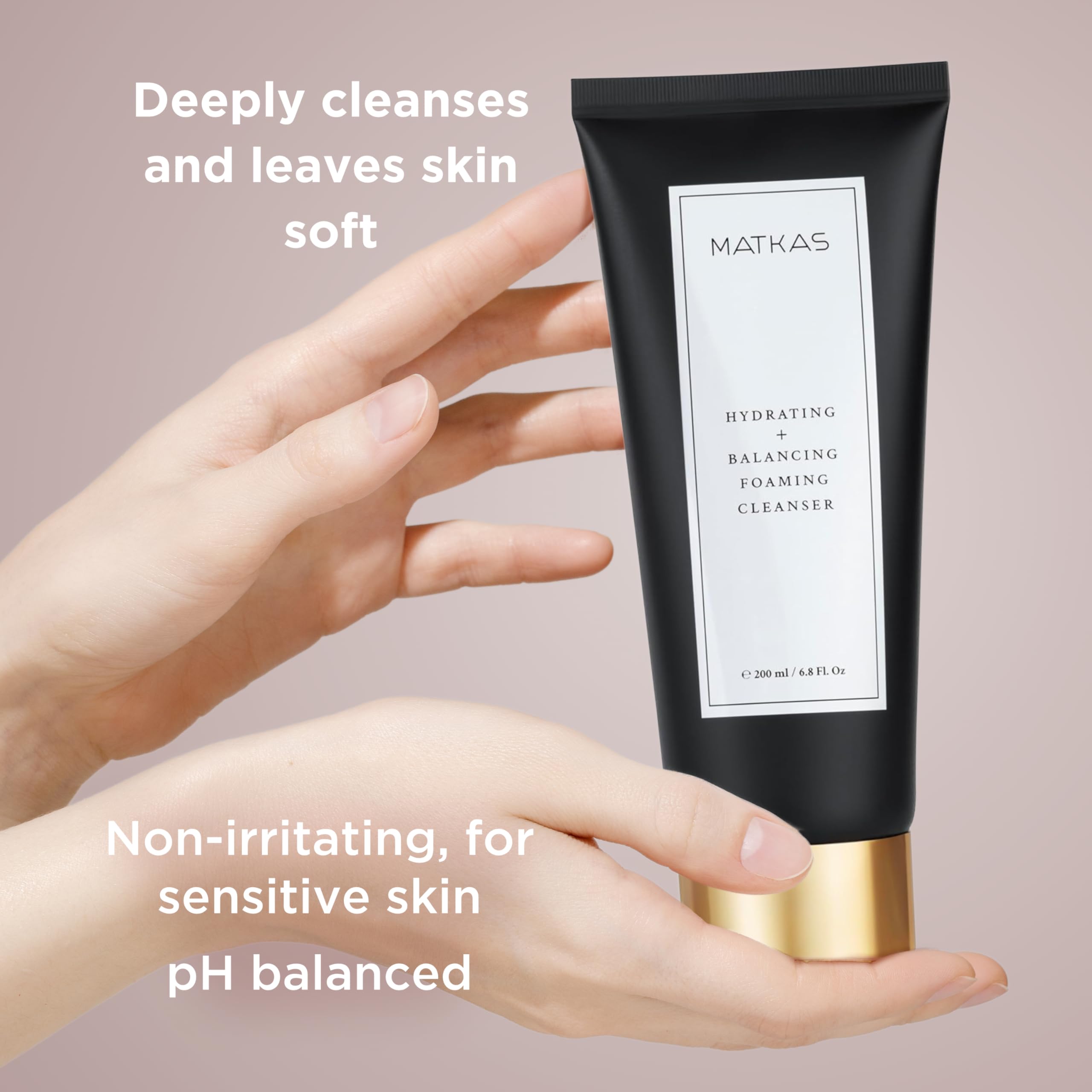 MATKAS Korean Facial Cleanser with Cocoa Seed Extract – Hydrating, Low pH + Ceramides