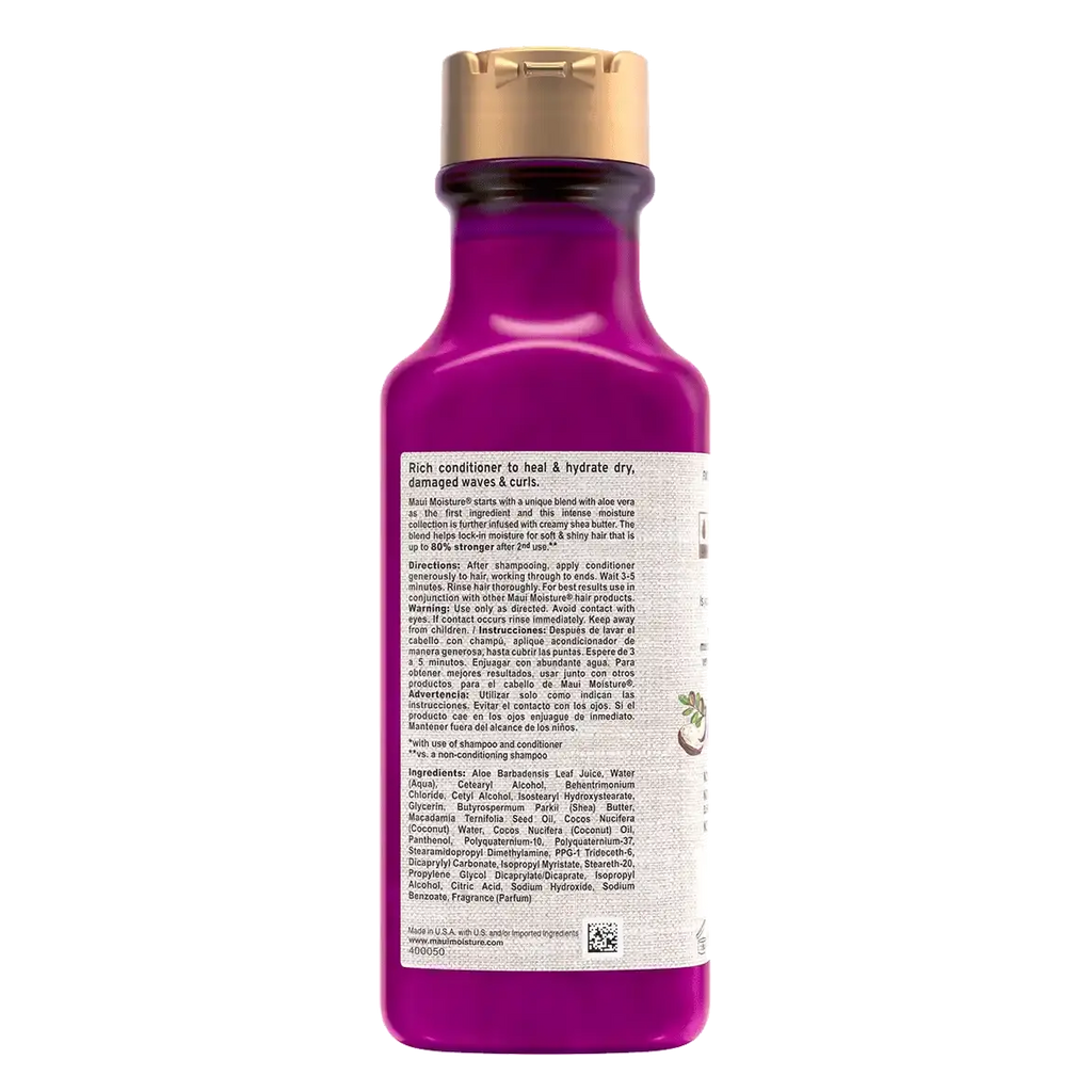 Maui Moisture Hydrate + Shea Butter Conditioner Deep Hydration for Dry, Damaged Hair 385 ml/13.1 oz