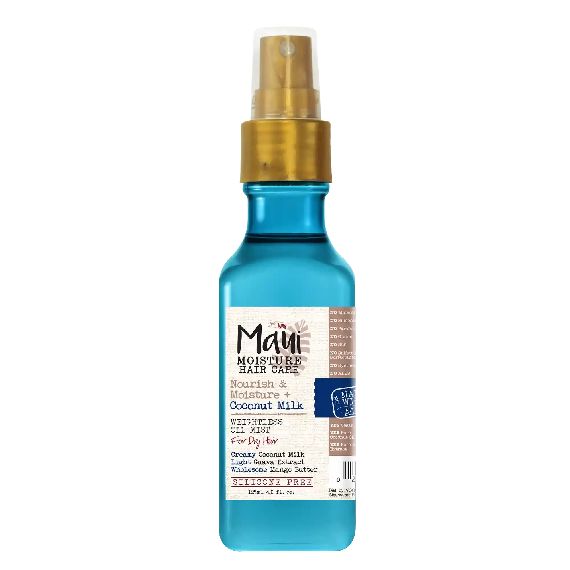 Maui Moisture Nourish & Moisture + Coconut Milk Weightless Oil Mist Lightweight Shine for Dry Hair 125 ml/4.2 oz
