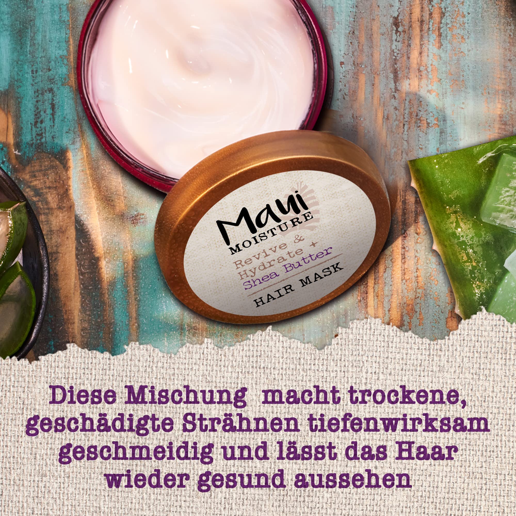 Maui Moisture Shea Butter Hair Mask for Dry, Damaged Hair – 340g