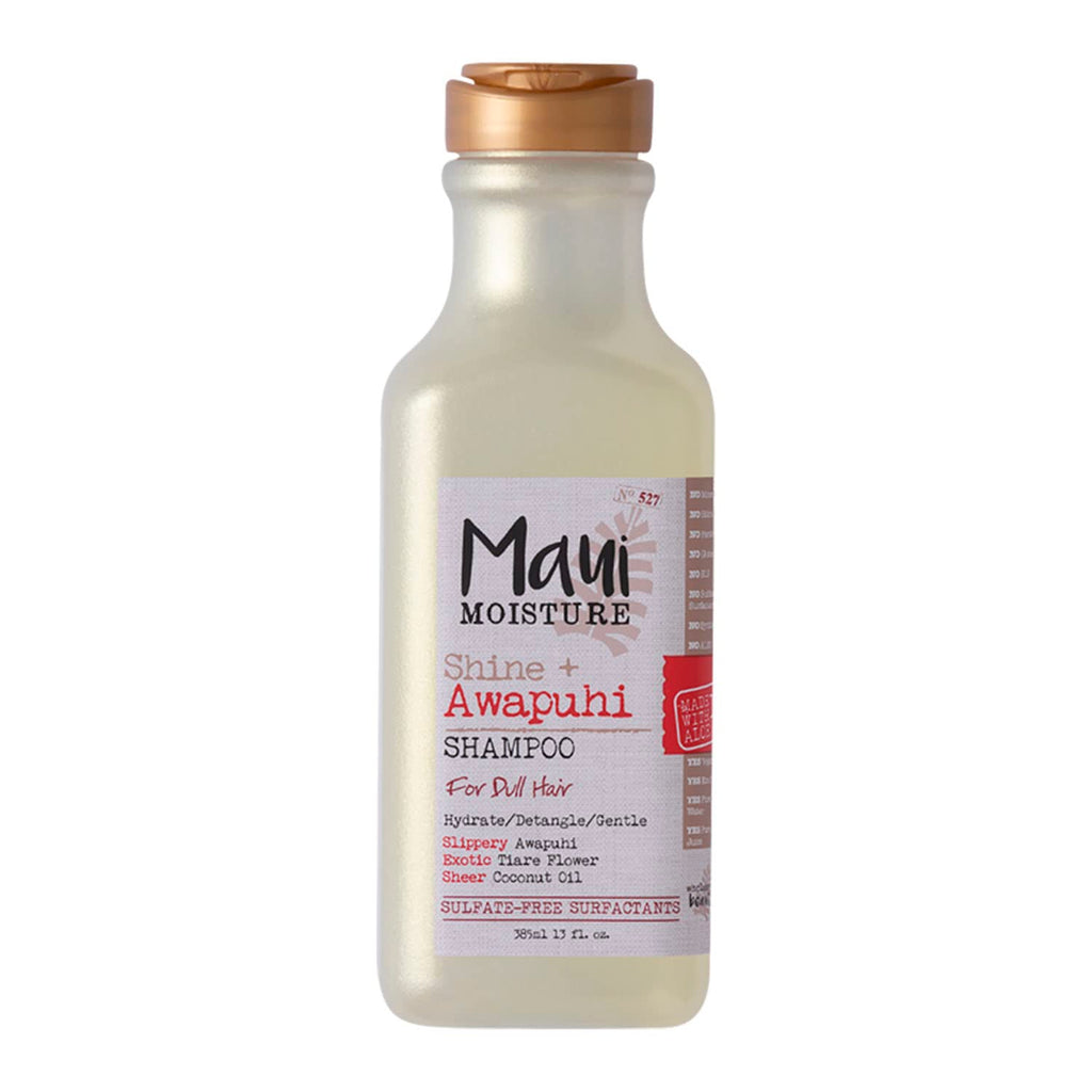 Maui Moisture Shine + Awapuhi Shampoo – Lightweight Hydration for Shiny Hair (13 oz)