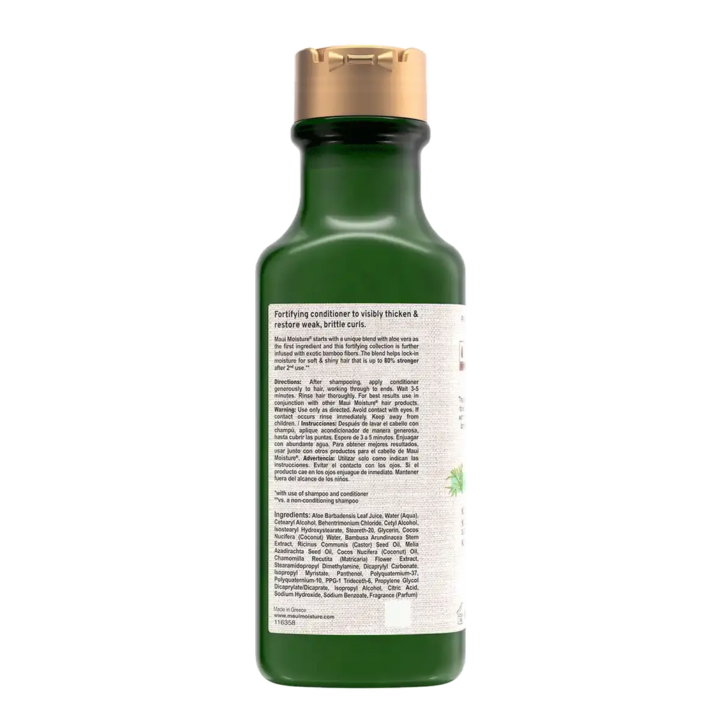 Maui Moisture Thicken & Restore + Bamboo Fiber Conditioner Strengthening Care for Weak, Brittle Hair 385 ml/13.1 oz
