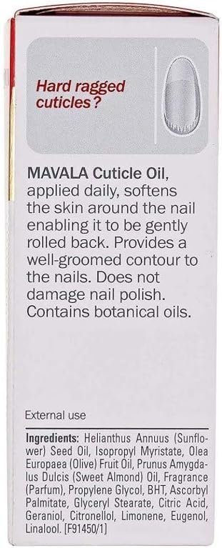 MAVALA Cuticle Oil Nail Care | Sulfate & Paraben Free Moisturizer for Soft Cuticles & Healthy Nail Appearance | 0.3 oz