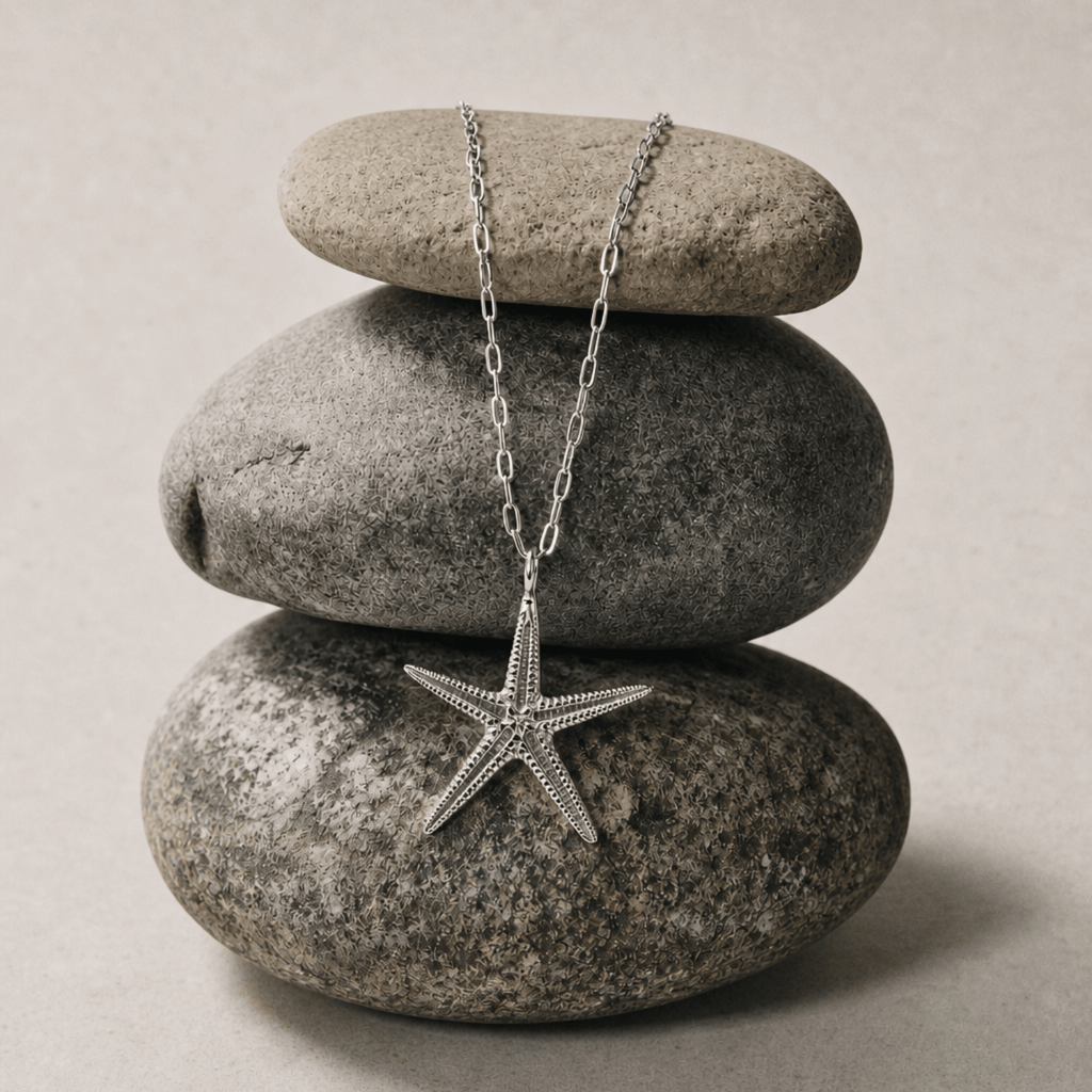 Maxi Silver Starfish Necklace