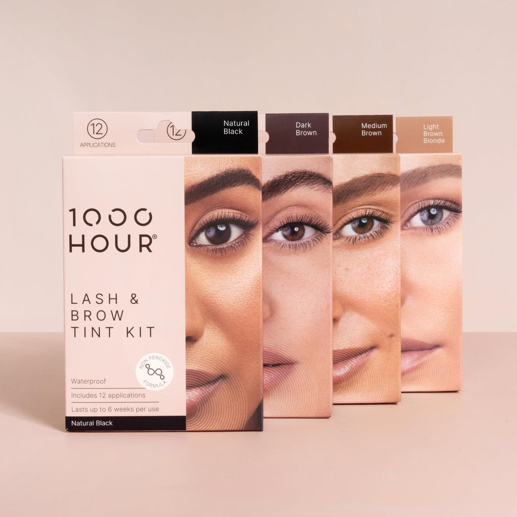 MaxRelief 1000 Hour Brow Color Kit Brown Black – Defined Brows with Long-Lasting, Waterproof Formula (12 Applications)