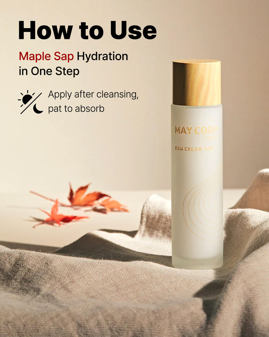 May COOP Cream Skin Toner – 2-in-1 Hydration with 85% Maple Sap | Korean Vegan Clean Beauty