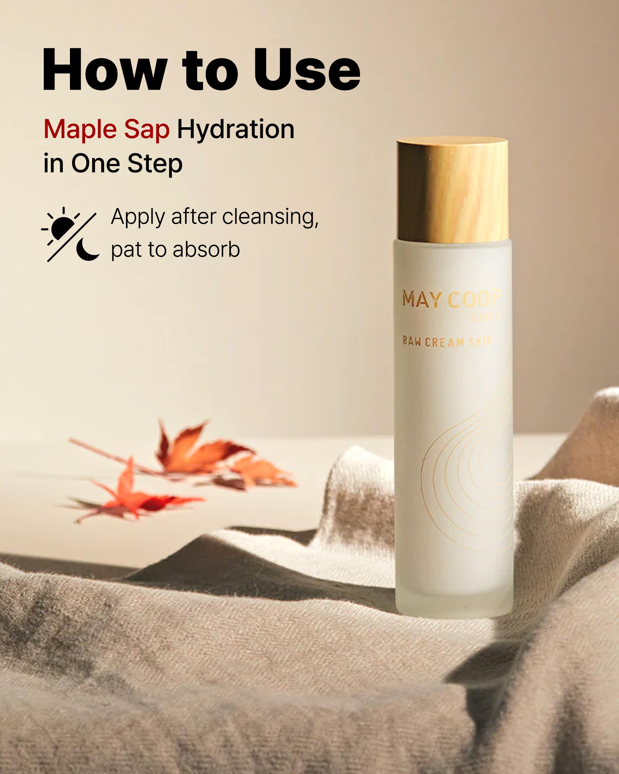 May COOP Cream Skin Toner – 2-in-1 Hydration with 85% Maple Sap | Korean Vegan Clean Beauty