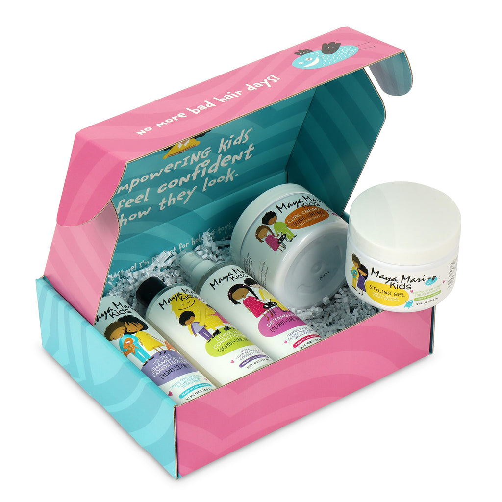 MAYA MARI Kids All-in-One Essential Hair Set | 5-Piece Haircare Kit