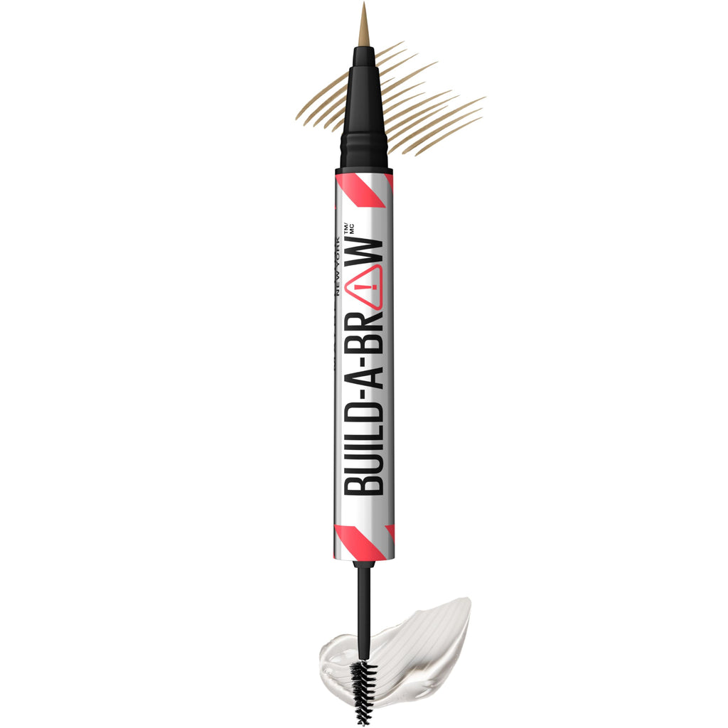 Maybelline Build-A-Brow 2-in-1 Brow Pen + Sealing Gel | Fuller, Real-Looking Brows – Blonde