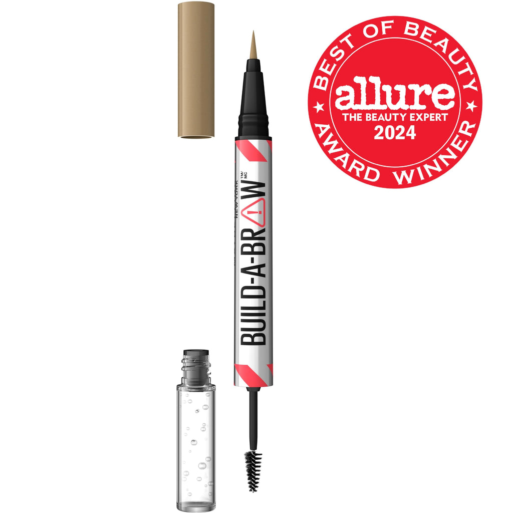 Maybelline Build-A-Brow 2-in-1 Brow Pen + Sealing Gel | Fuller, Real-Looking Brows – Blonde