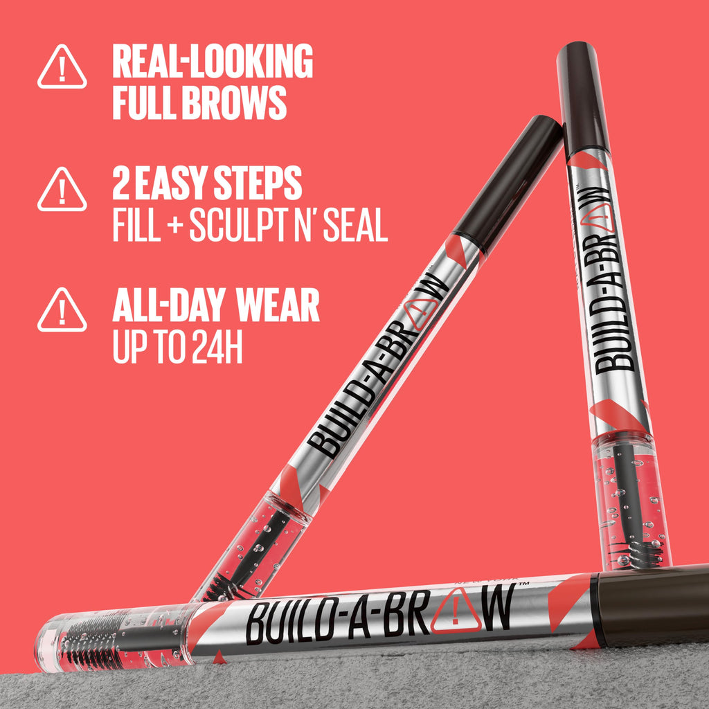 Maybelline Build-A-Brow 2-in-1 Brow Pen + Sealing Gel | Fuller, Real-Looking Brows – Blonde