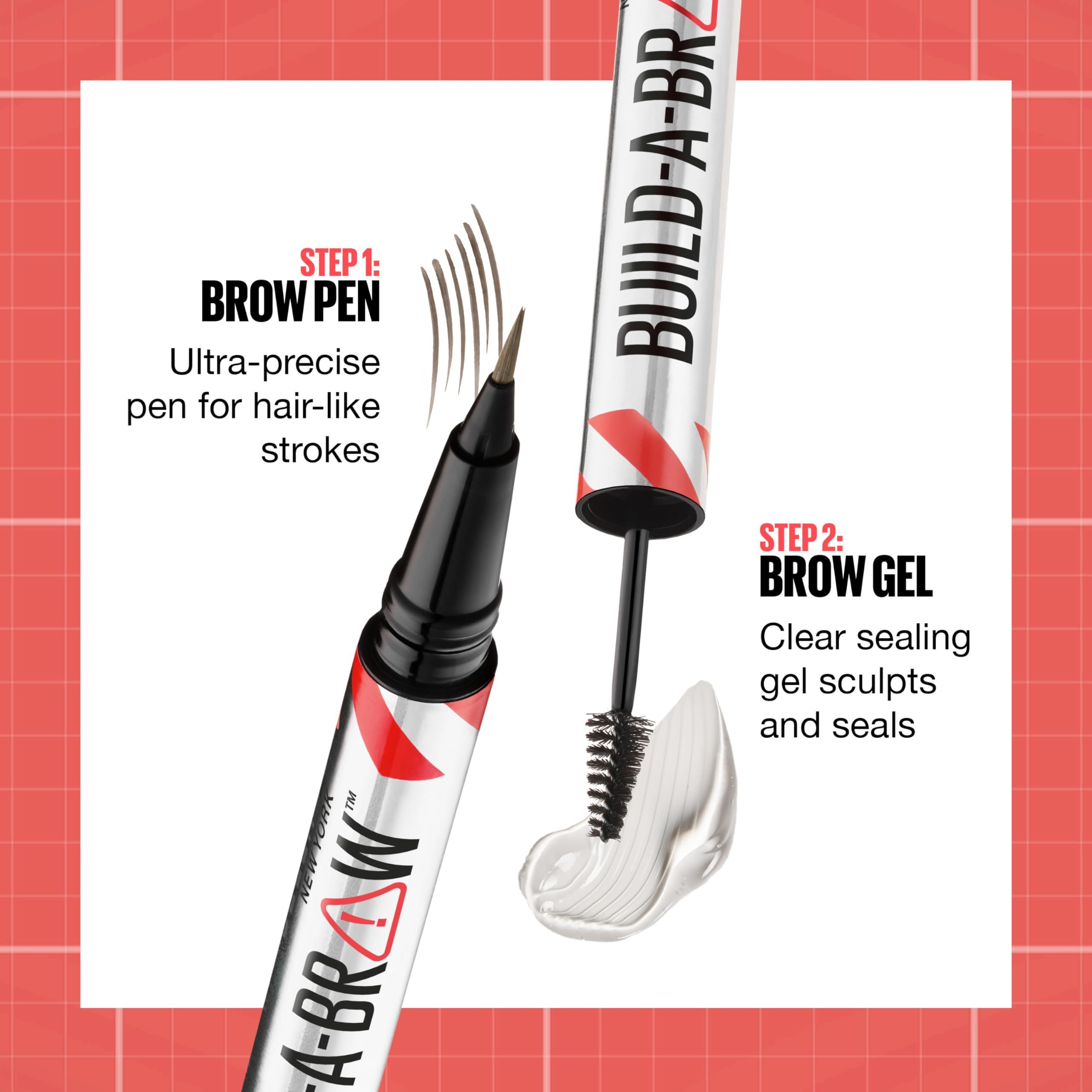 Maybelline Build-A-Brow 2-in-1 Brow Pen + Sealing Gel | Fuller, Real-Looking Brows – Blonde