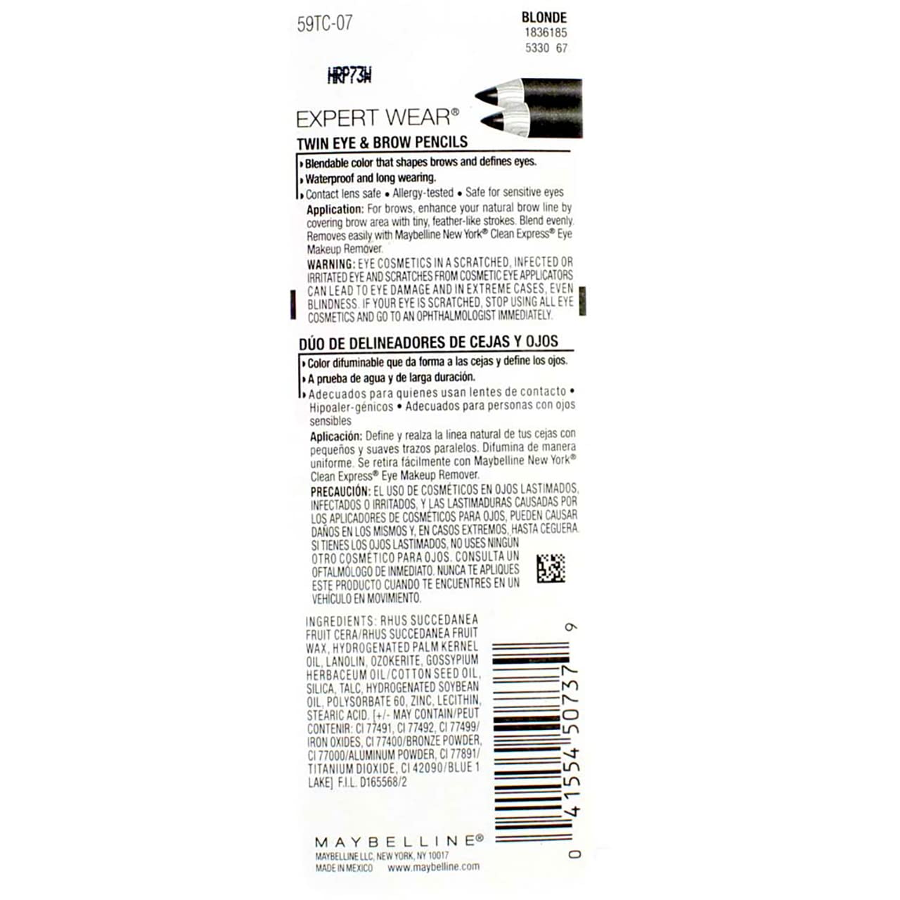Maybelline Expert Eyes Brow and Eye Pencil Blonde – 4 Pack | Precise Definition for Brows and Lids